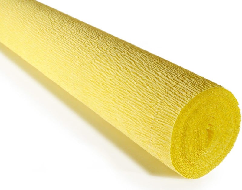 LCREATE LCREATE LCREATE Cartotecnica Rossi 140g 10 Inch Wide 8.2ft Long Italian Crepe Paper Rollfor Wedding Ceremony Various Large Festivals Decoration (Canary Yellow（974）) - Image 1